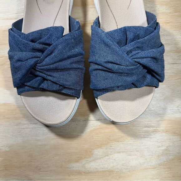 Dr Scholl’s Denim Slide Sandals Women’s Size 7 - Picture 5 of 6